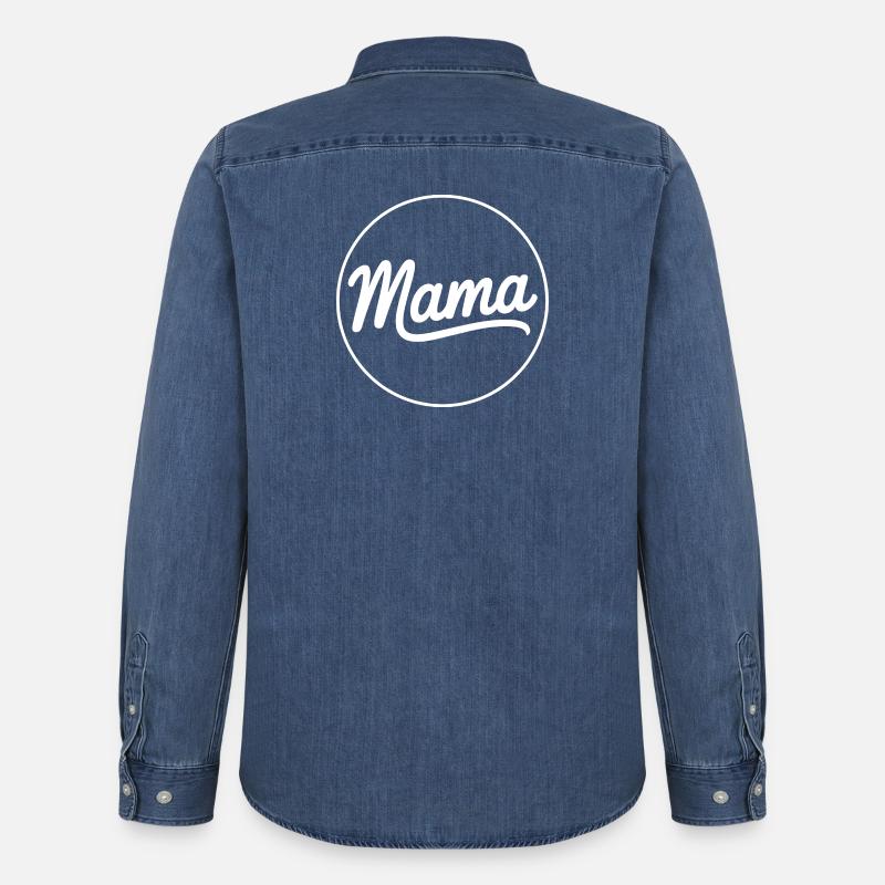 Mama Circle Emblem - Männer Jeanshemd Organic von Stanley/Stella - verwaschenes Mittelblau