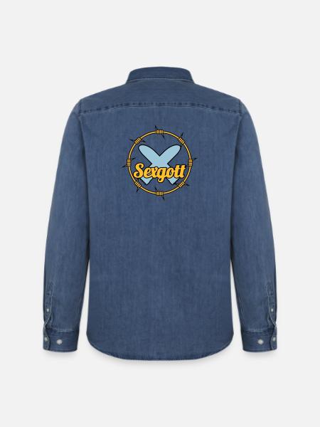 Sexgott | Dildo | Cock - Men’s Organic Denim Shirt by Stanley/Stella - mid washy 