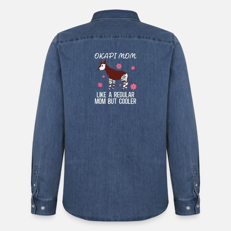 Okapi Wildnis Abenteuer - Männer Jeanshemd Organic von Stanley/Stella - verwaschenes Mittelblau 