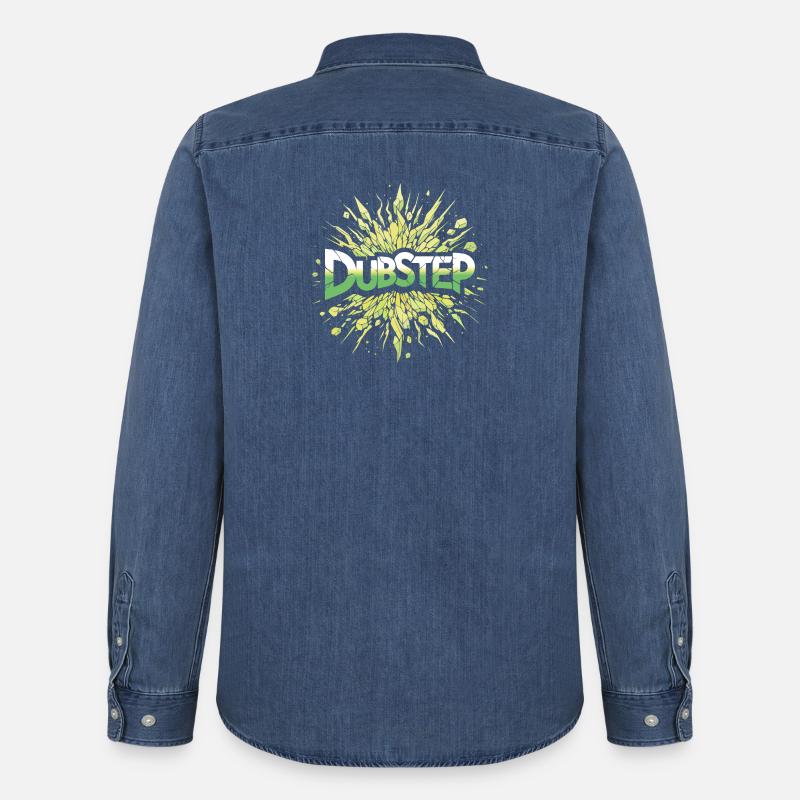 Dubstep-Explosion - Männer Jeanshemd Organic von Stanley/Stella - verwaschenes Mittelblau 