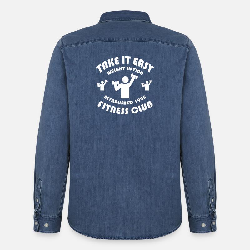 TAKE IT EASY - Männer Jeanshemd Organic von Stanley/Stella - verwaschenes Mittelblau 