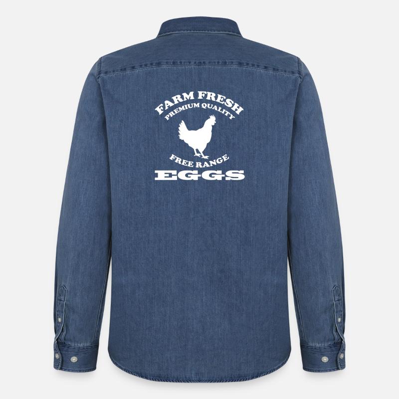 EGGS - Männer Jeanshemd Organic von Stanley/Stella - verwaschenes Mittelblau 