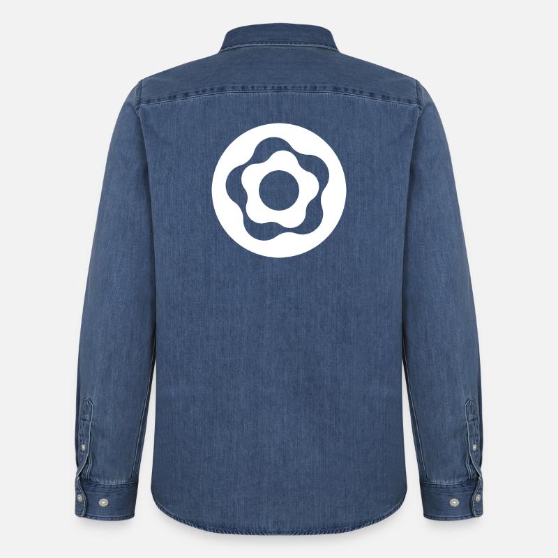 Doughnut - Men’s Organic Denim Shirt by Stanley/Stella - mid washy 