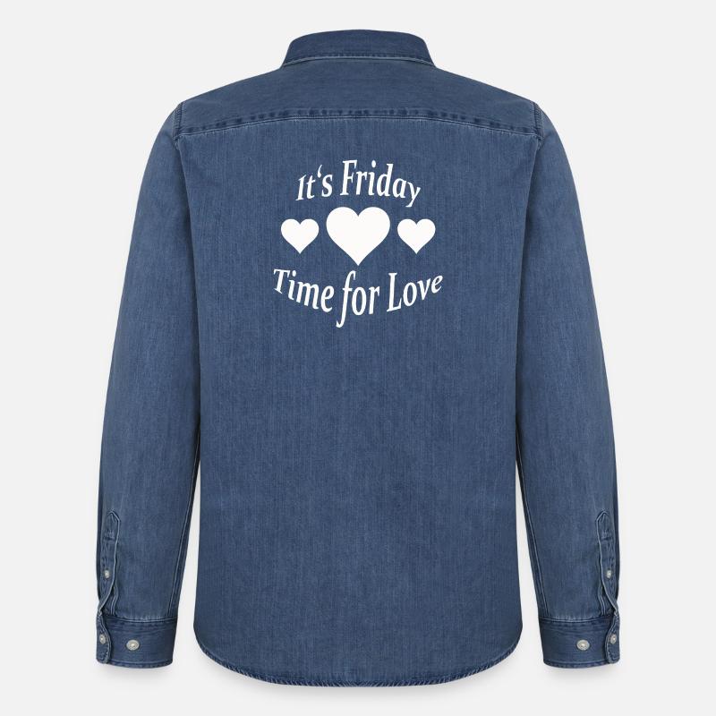 IT'S FRIDAY - Männer Jeanshemd Organic von Stanley/Stella - verwaschenes Mittelblau 