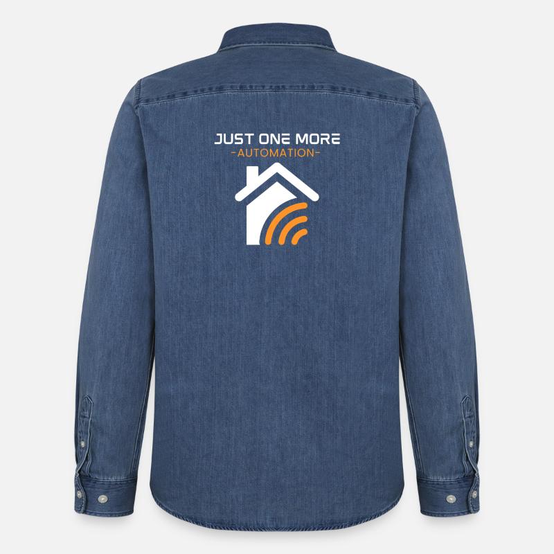 Nur noch eine Automatisierung - Männer Jeanshemd Organic von Stanley/Stella - verwaschenes Mittelblau