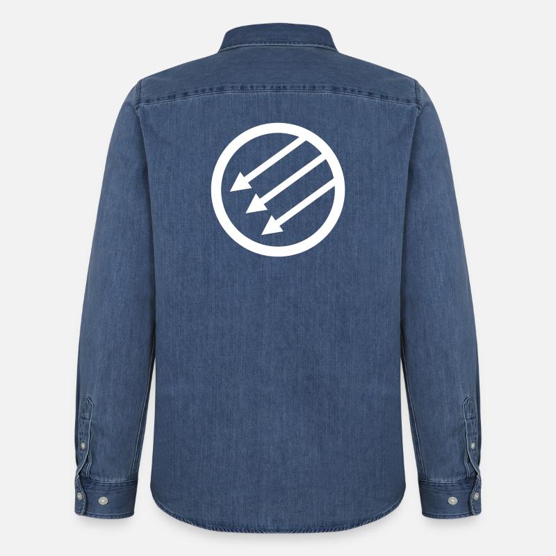 Iron Front / Eiserne Front / Järnfronten - Men’s Organic Denim Shirt by Stanley/Stella - mid washy 