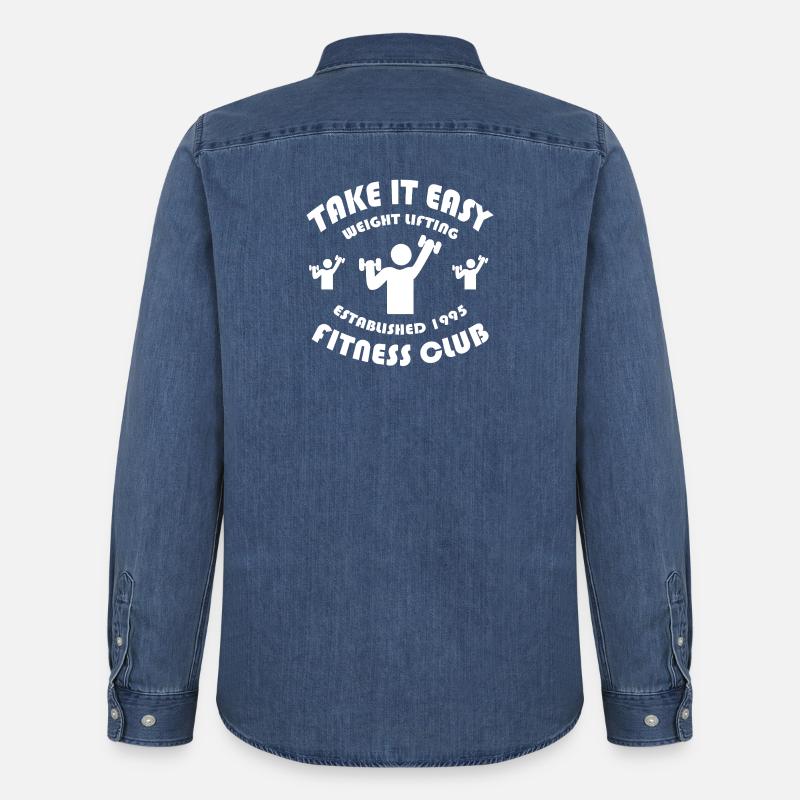 TAKE IT EASY - Männer Jeanshemd Organic von Stanley/Stella - verwaschenes Mittelblau