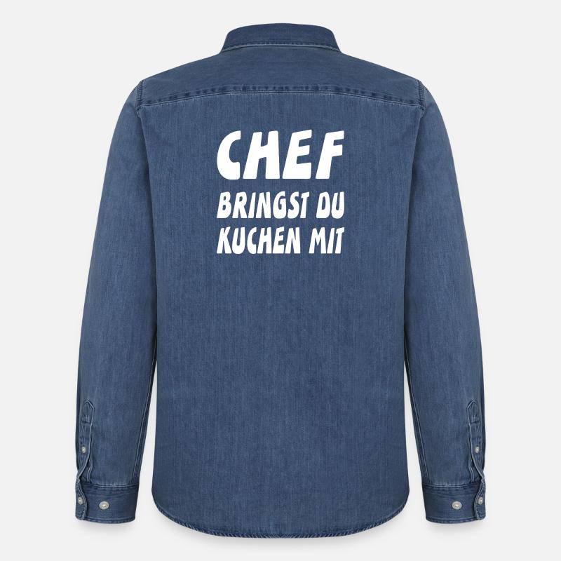 Chef - Männer Jeanshemd Organic von Stanley/Stella - verwaschenes Mittelblau
