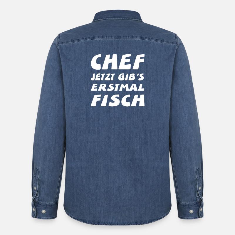 Chef - Männer Jeanshemd Organic von Stanley/Stella - verwaschenes Mittelblau 