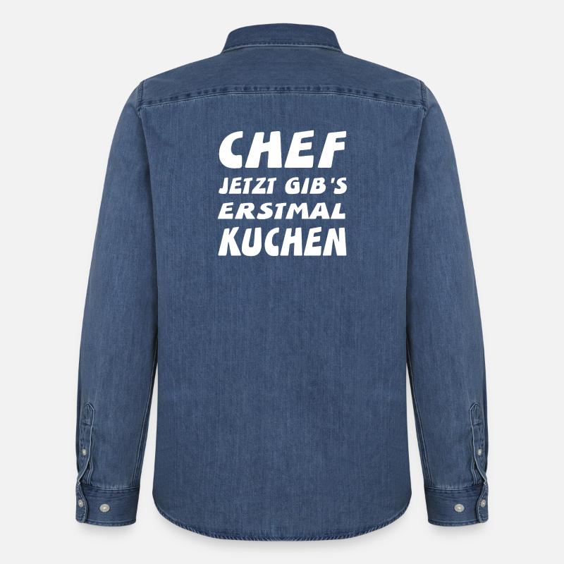 Chef - Männer Jeanshemd Organic von Stanley/Stella - verwaschenes Mittelblau