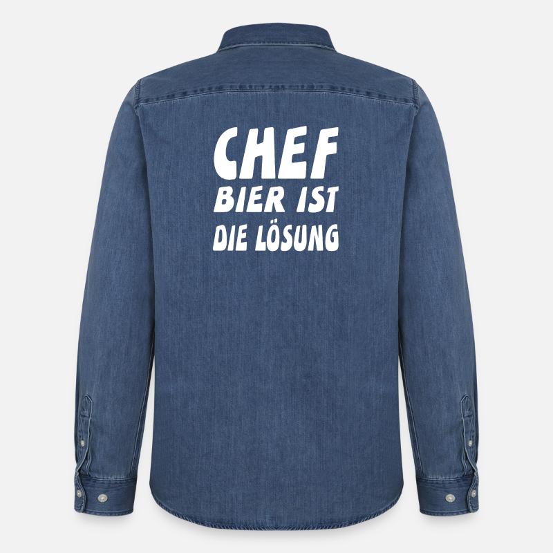 Chef - Männer Jeanshemd Organic von Stanley/Stella - verwaschenes Mittelblau