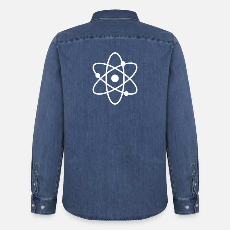 Atom - Männer Jeanshemd Organic von Stanley/Stella - verwaschenes Mittelblau