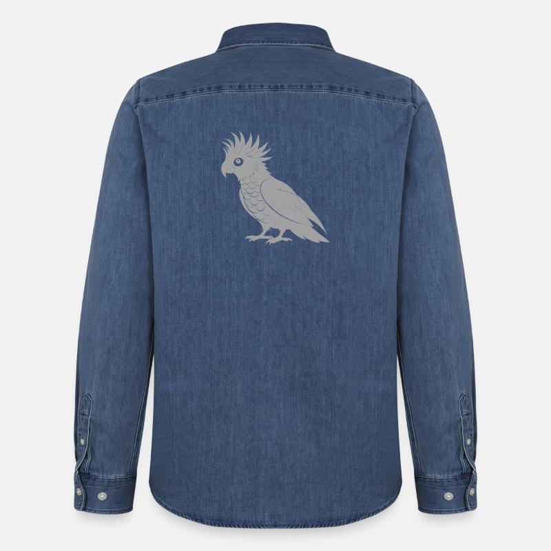 Kakadu - Männer Jeanshemd Organic von Stanley/Stella - verwaschenes Mittelblau 