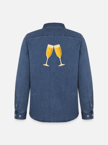 Toasts - Chemise en denim homme bio Stanley/Stella - bleu moyen délavé