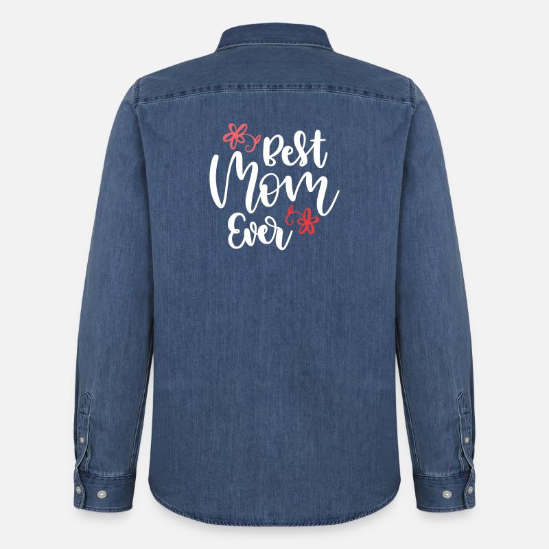 Beste Mutter aller Zeiten - Männer Jeanshemd Organic von Stanley/Stella - verwaschenes Mittelblau