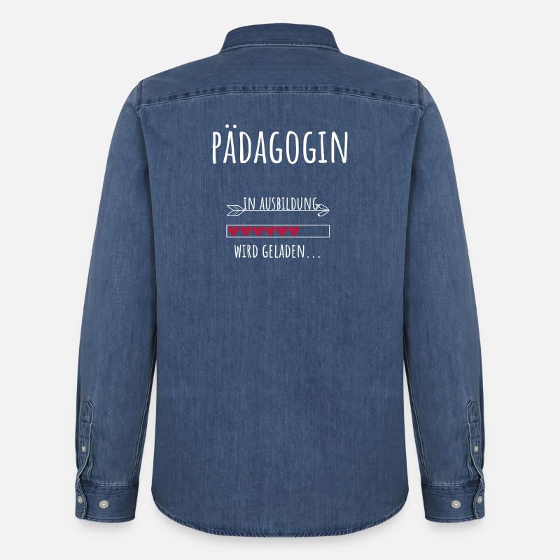 Studentin Beruf Ausbildung Pädagogin - Männer Jeanshemd Organic von Stanley/Stella - verwaschenes Mittelblau 