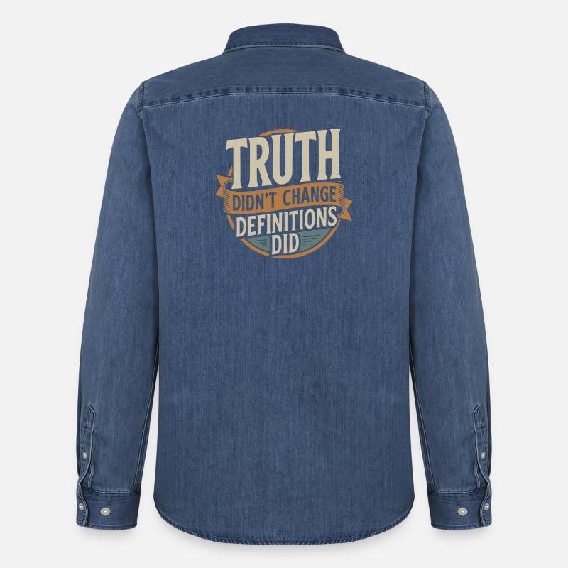  Truth Didn't Change Definitions Did | Bold - Männer Jeanshemd Organic von Stanley/Stella - verwaschenes Mittelblau 