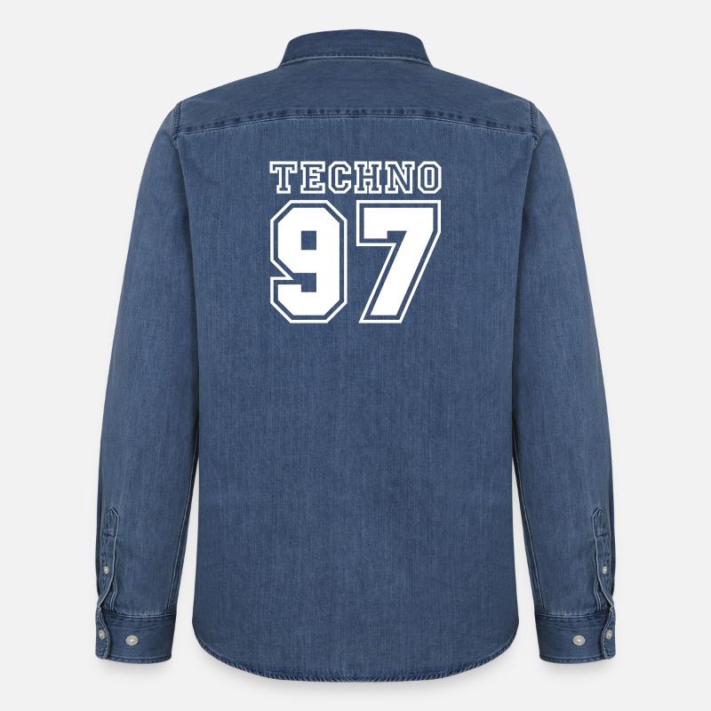 TECHNO 97 - Männer Jeanshemd Organic von Stanley/Stella - verwaschenes Mittelblau 
