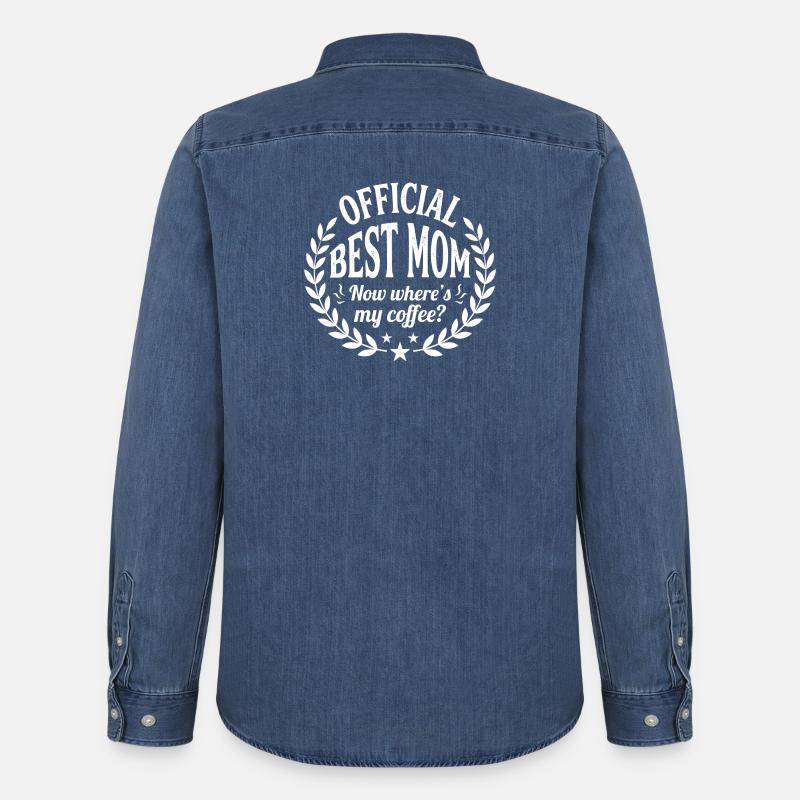Offizielle Beste Mama Kaffee - Männer Jeanshemd Organic von Stanley/Stella - verwaschenes Mittelblau