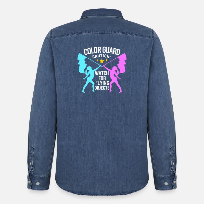 Carnaval Drapeau Carnaval agitant des drapeaux - Chemise en denim homme bio Stanley/Stella - bleu moyen délavé 