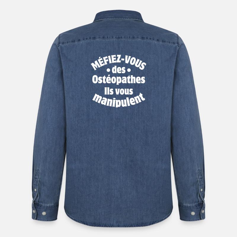 Osteopath, Osteopathen, Medizin - Männer Jeanshemd Organic von Stanley/Stella - verwaschenes Mittelblau 