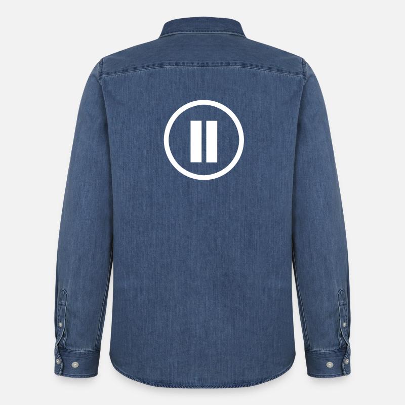 pause - Männer Jeanshemd Organic von Stanley/Stella - verwaschenes Mittelblau 