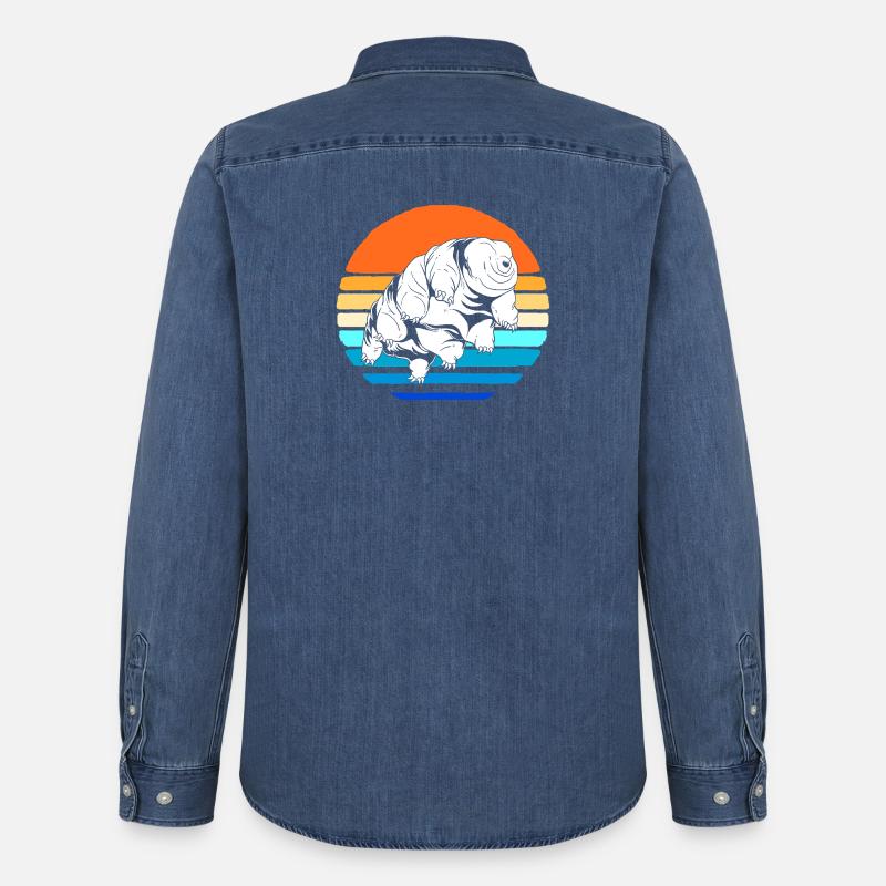 Tardigrade Tardigrades Bärtierchen Wasserbär - Männer Jeanshemd Organic von Stanley/Stella - verwaschenes Mittelblau