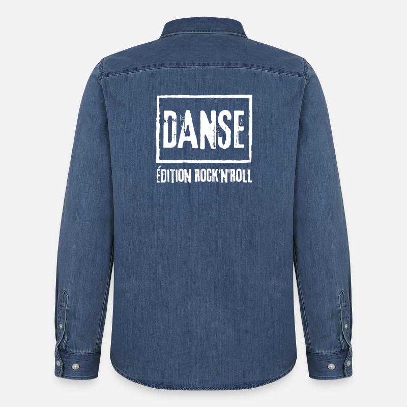 DANCE Rock Edition - Männer Jeanshemd Organic von Stanley/Stella - verwaschenes Mittelblau 