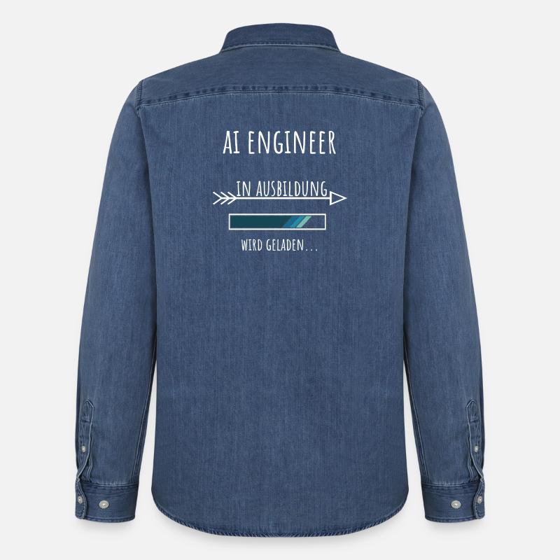 Artificial Intelligence Training AI Engineer - Men’s Organic Denim Shirt by Stanley/Stella - mid washy 