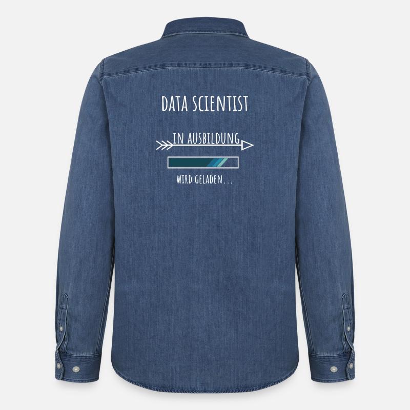 Data Science Beruf Ausbildung Data Scientist - Männer Jeanshemd Organic von Stanley/Stella - verwaschenes Mittelblau
