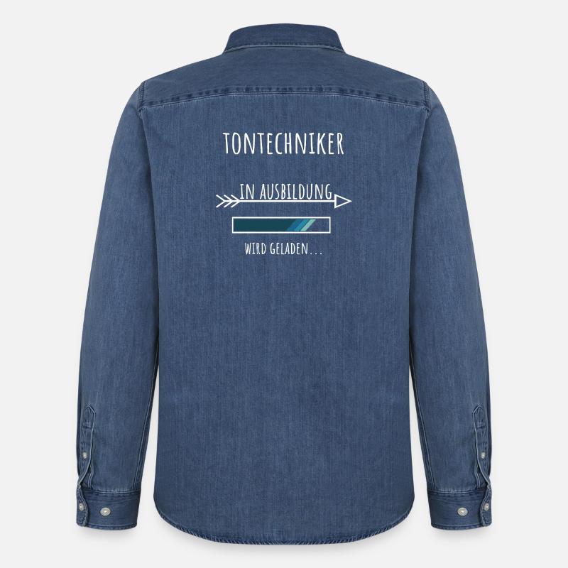 Tontechnik Studium Beruf Ausbildung Tontechniker - Männer Jeanshemd Organic von Stanley/Stella - verwaschenes Mittelblau