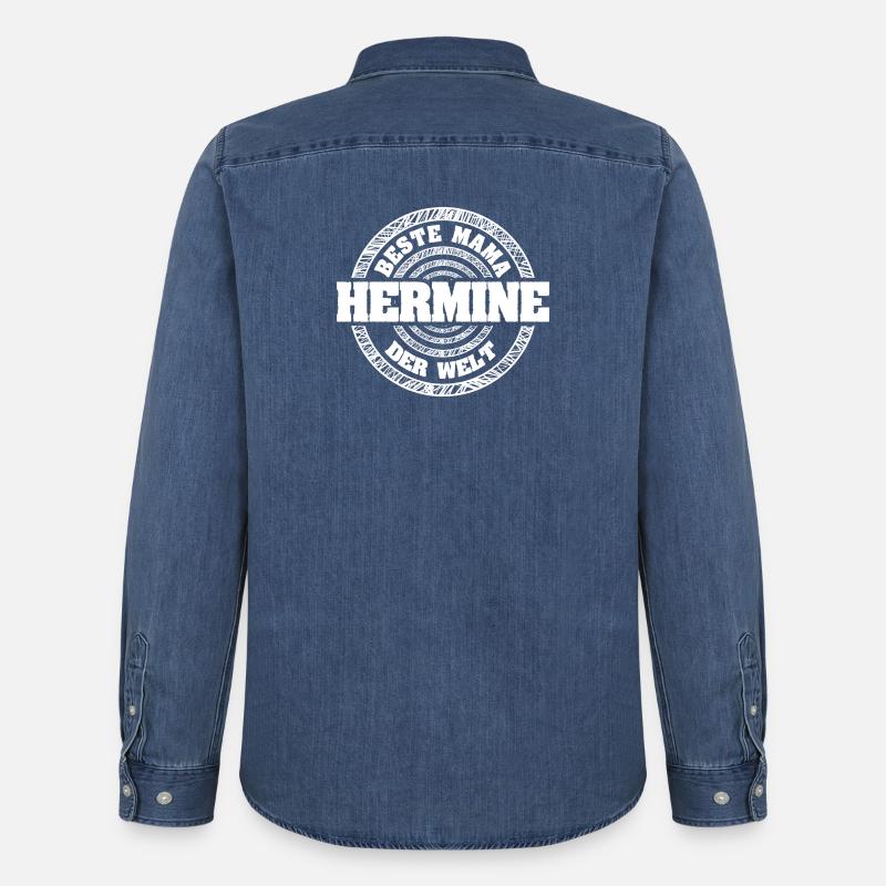 Hermine - Männer Jeanshemd Organic von Stanley/Stella - verwaschenes Mittelblau