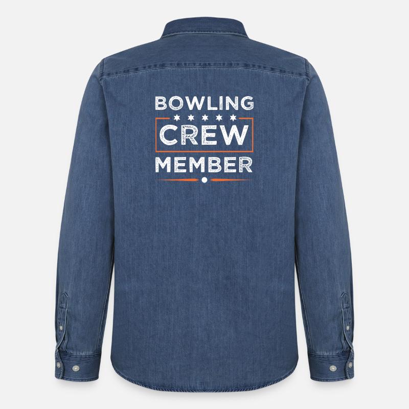 Bowling Crew - Männer Jeanshemd Organic von Stanley/Stella - verwaschenes Mittelblau 