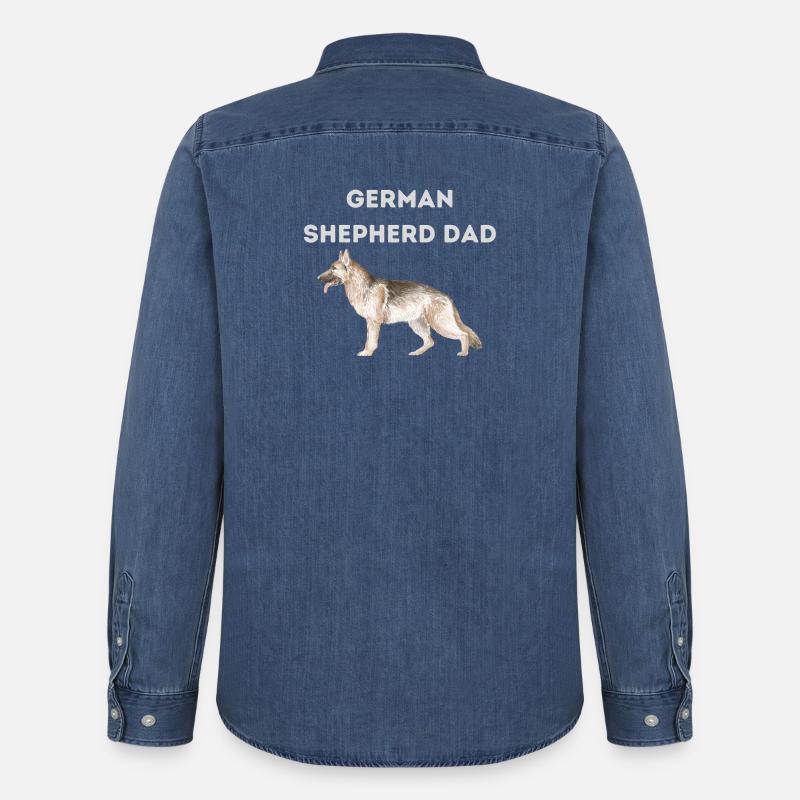 Vater eines Deutschen Schäferhundes - Männer Jeanshemd Organic von Stanley/Stella - verwaschenes Mittelblau 