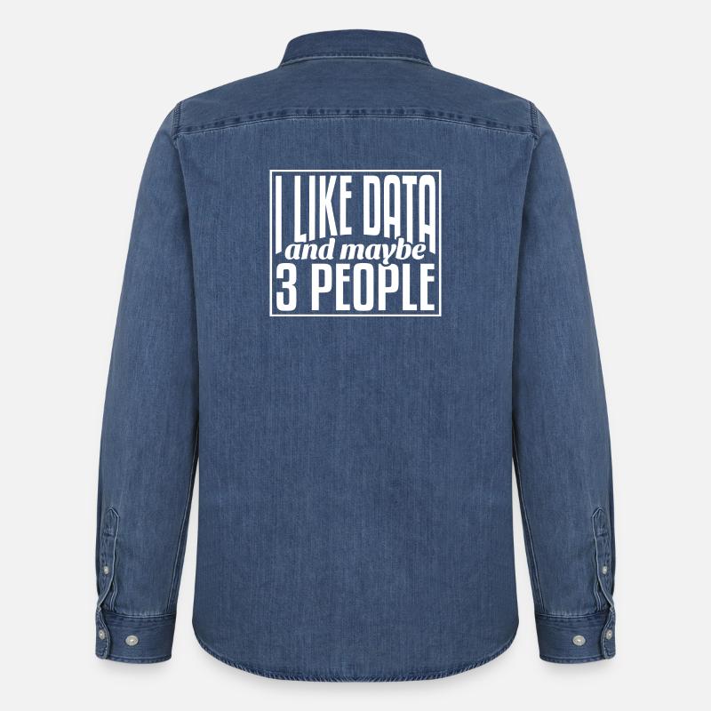 Data Data Science Data Analyst - Men’s Organic Denim Shirt by Stanley/Stella - mid washy 