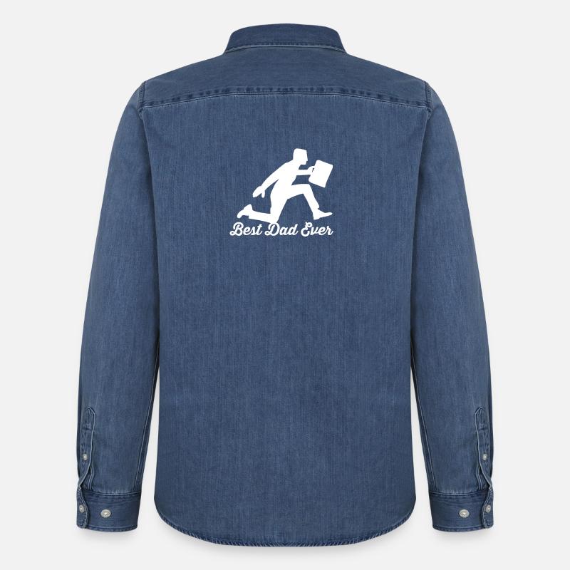 Geschäft - Männer Jeanshemd Organic von Stanley/Stella - verwaschenes Mittelblau