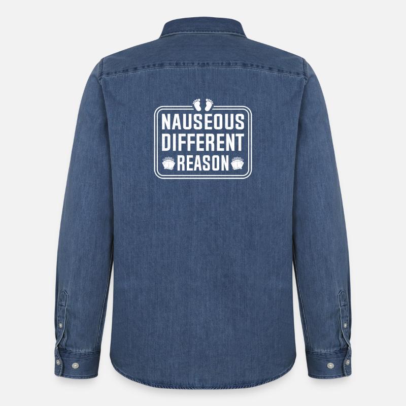 Nauseous Different Reason - Männer Jeanshemd Organic von Stanley/Stella - verwaschenes Mittelblau 