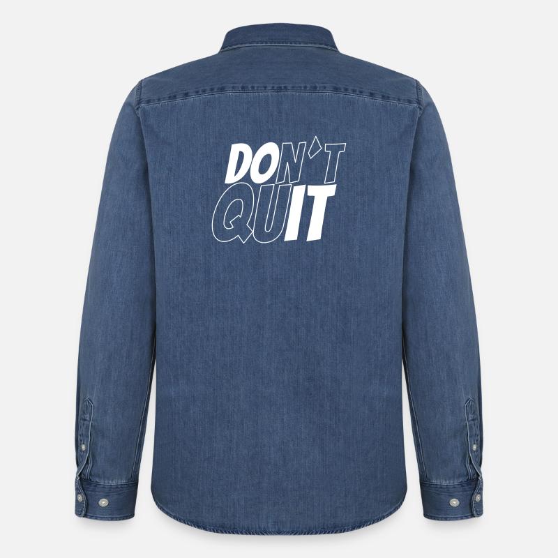 dont´t quit vs do it - Männer Jeanshemd Organic von Stanley/Stella - verwaschenes Mittelblau 