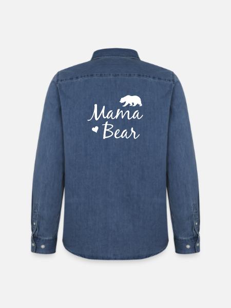 Mama Bear - Mama Bear - Men’s Organic Denim Shirt by Stanley/Stella - mid washy