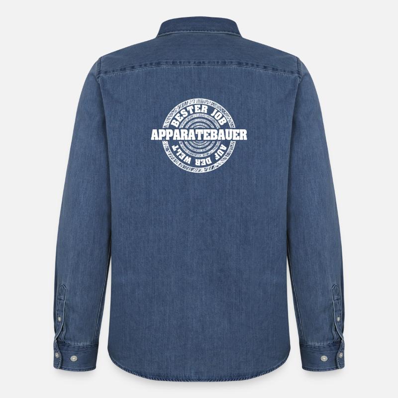 Beruf Apparatebauer - Männer Jeanshemd Organic von Stanley/Stella - verwaschenes Mittelblau