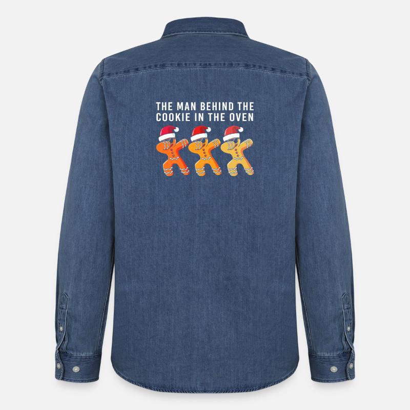 Werdender Papa werdende Väter - Männer Jeanshemd Organic von Stanley/Stella - verwaschenes Mittelblau 