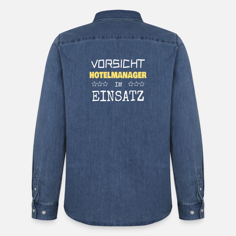 Berufung Hotelmanager - Männer Jeanshemd Organic von Stanley/Stella - verwaschenes Mittelblau 