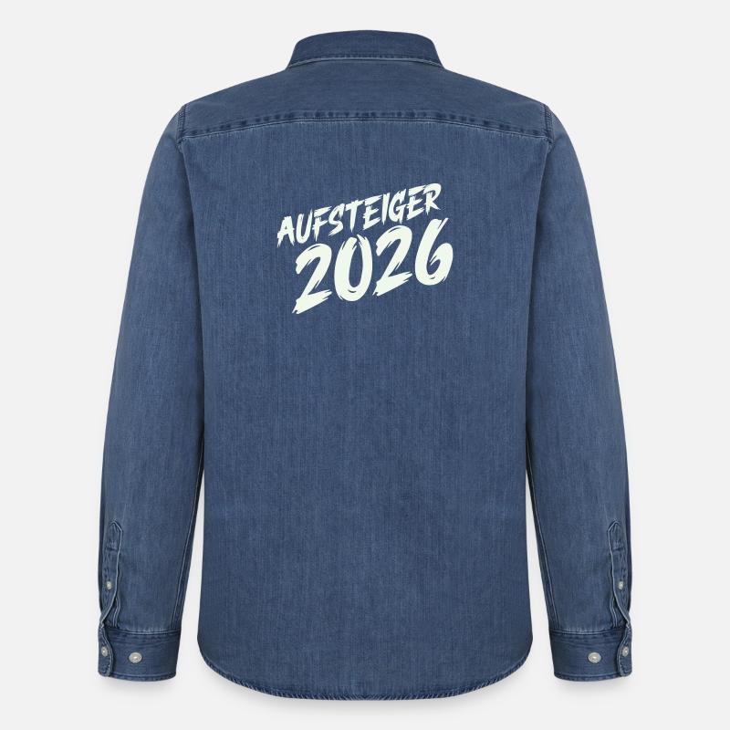 Aufsteiger 2026 Design - Männer Jeanshemd Organic von Stanley/Stella - verwaschenes Mittelblau 