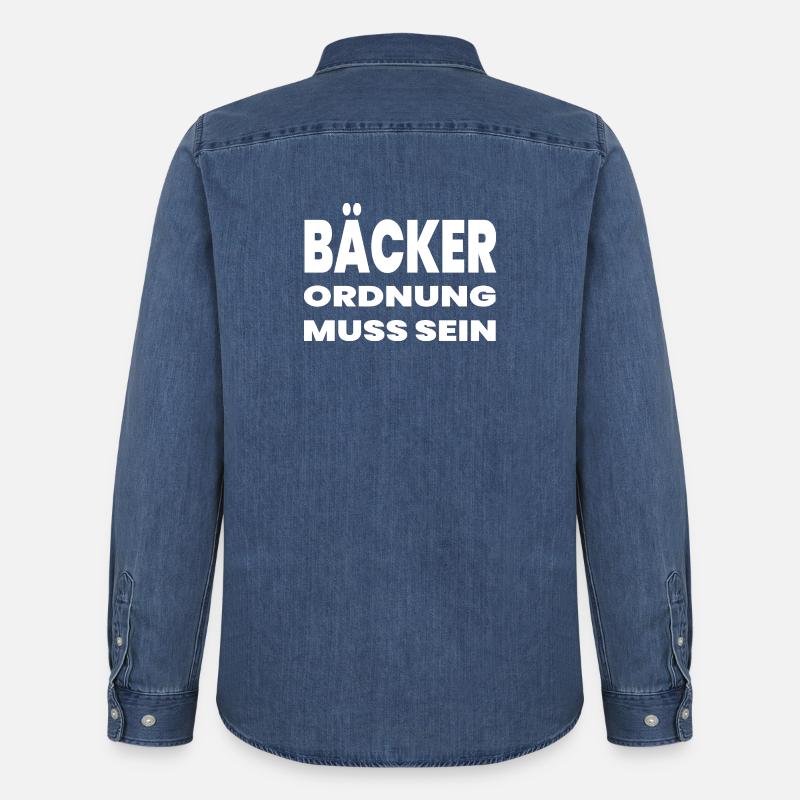 Bäcker - Männer Jeanshemd Organic von Stanley/Stella - verwaschenes Mittelblau 