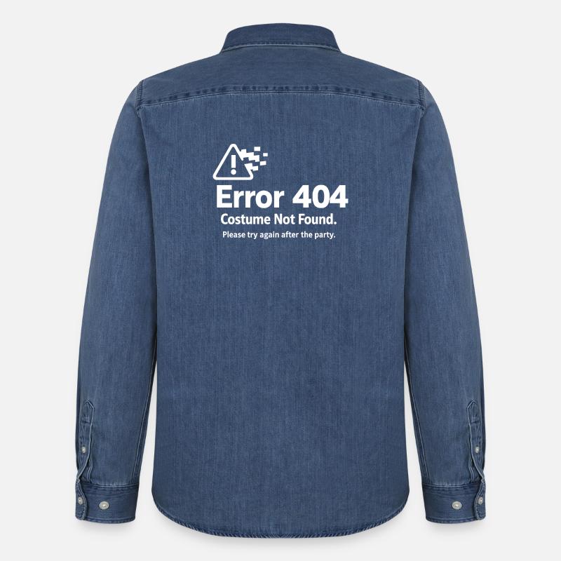 Error 404 Costume Not Found - Männer Jeanshemd Organic von Stanley/Stella - verwaschenes Mittelblau 