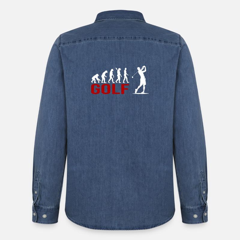 Evolution Golfsport - Männer Jeanshemd Organic von Stanley/Stella - verwaschenes Mittelblau 