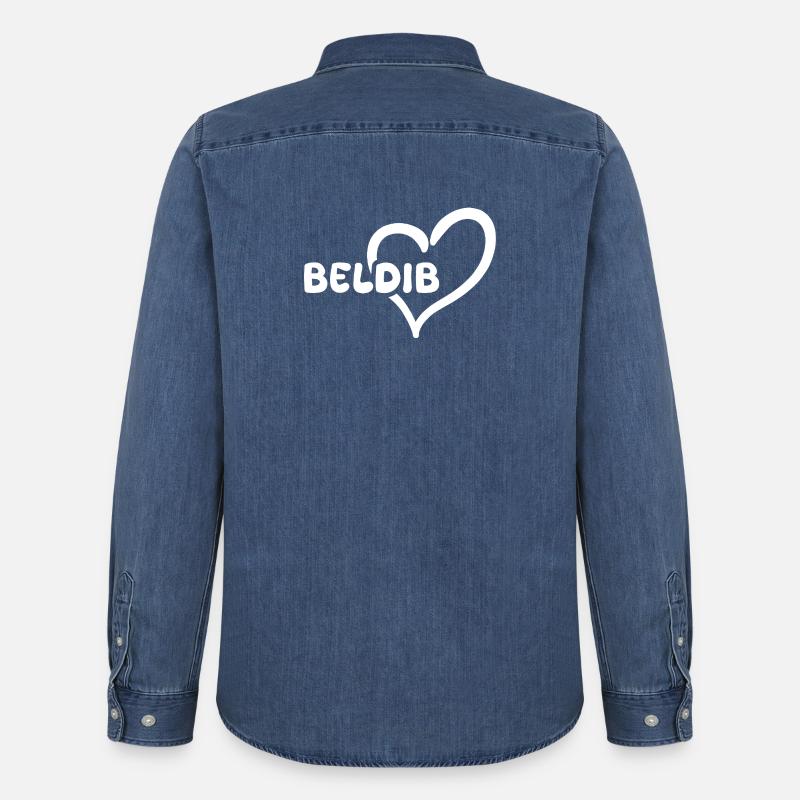 Beldib Beldib - Männer Jeanshemd Organic von Stanley/Stella - verwaschenes Mittelblau 