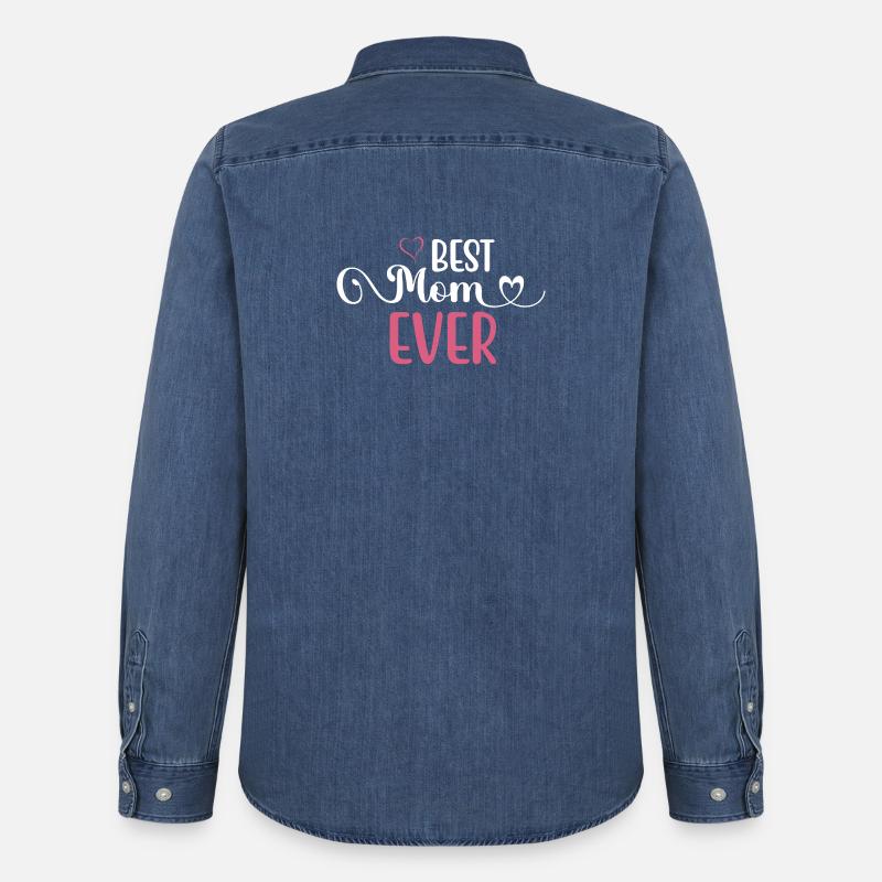 Die beste Mutter aller Zeiten - Männer Jeanshemd Organic von Stanley/Stella - verwaschenes Mittelblau 