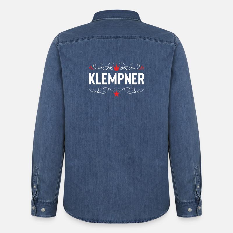 Klempner Beruf - Männer Jeanshemd Organic von Stanley/Stella - verwaschenes Mittelblau