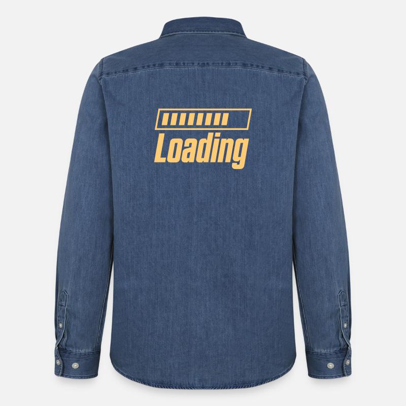 Loading  - Männer Jeanshemd Organic von Stanley/Stella - verwaschenes Mittelblau 